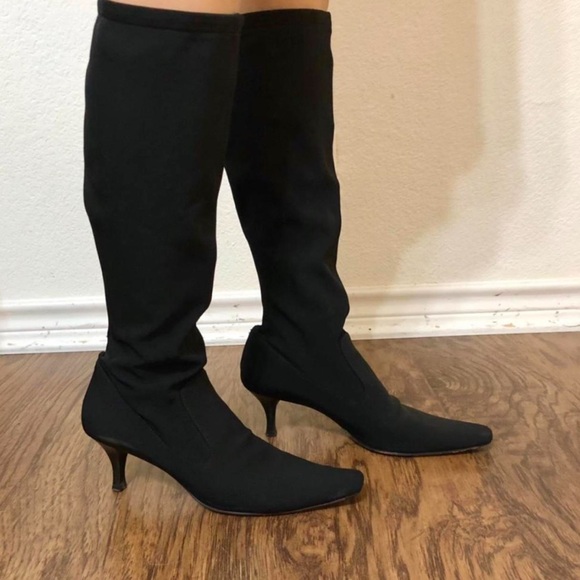 Cole Haan Black Heeled Boots Size 9.5 - Picture 2 of 15